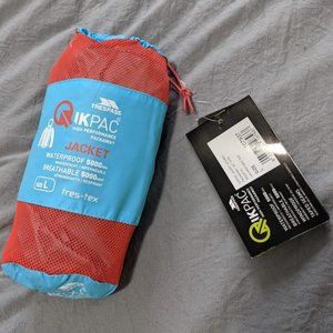 TRESPASS ADULTS WATERPROOF PACKAWAY JACKET QIKPAC X